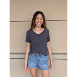 Malibu Charcoal V Neck T-Shirt