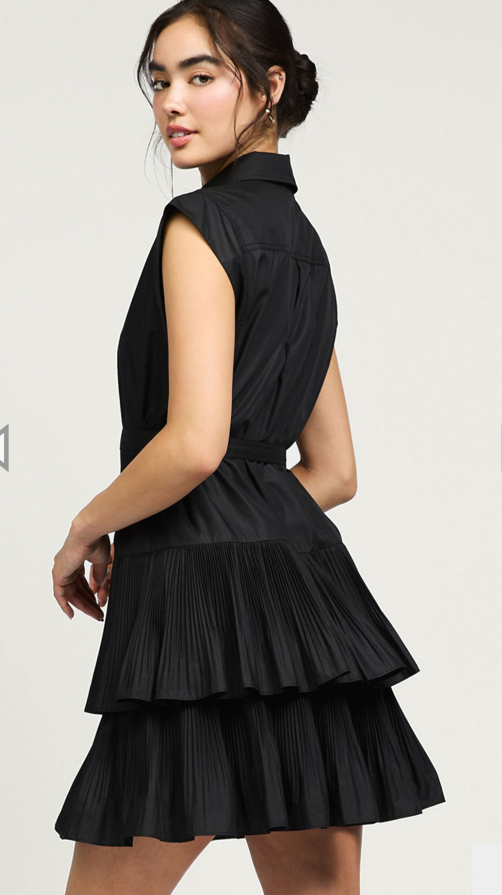 スカート andmary Tess blouse mini dress black Corinne Dress