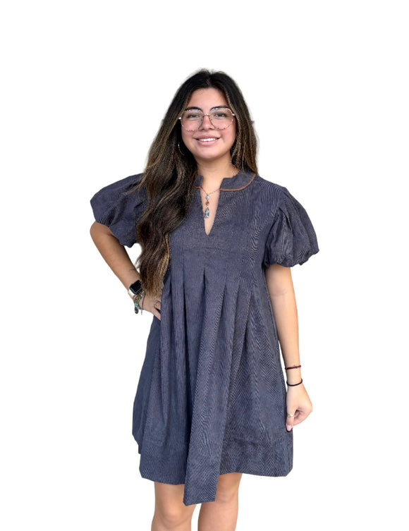 Blair Puff Sleeve Corduroy  THML Dress