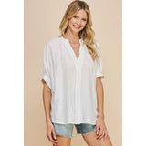 Joan V-Neck Tunic Pinch Top