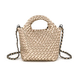 Emaline Champagne Mini Tote BC Bag with Braided Strap