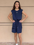 Margo Muscle Tee Cargo Skies are Blue Dress