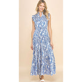 Cyrus Blue Paisley Maxi PINCH Dress