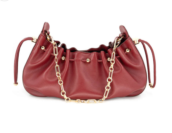 Charley Burgundy Chain Tote BC Bag