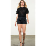 Kara Black Textured THML Top SALE