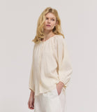 Cory Sleeve Round Neck Grade and Gather Blouse