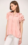 Dina Light Pink Ruffle Sleeve FATE Top