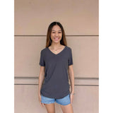 Malibu Charcoal V Neck T-Shirt