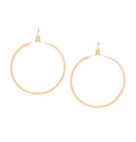 Bella New Hammered Round Gold Earrings