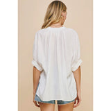 Joan V-Neck Tunic Pinch Top