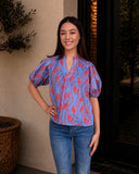 PINCH Tara Botanical Print Blouse Top