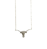 Kathryn Gold and Silver Longhorn Necklace