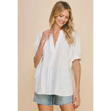 Joan V-Neck Tunic Pinch Top