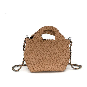 Emaline Taupe Mini Tote BC Bag with Braided Strap