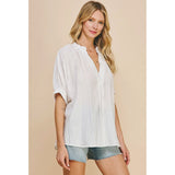 Joan V-Neck Tunic Pinch Top