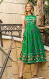 Stacy Green Floral Halter Maxi THML Dress