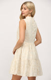 Breeze Ivory Sleeveless Embroidered FATE Dress