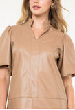 Olivia Beige Leather THML Dress