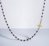 Eve Cross Beaded Chain Necklace