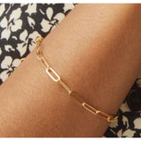 Clara Gold Paperclip Bracelet