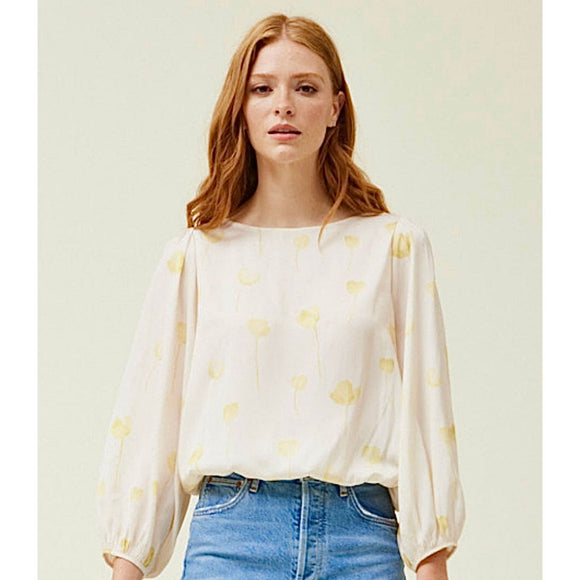 Surith Grade and Gather Rosewater Printed Boat Neck Top