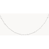 Addie Dainty Pearl Beaded Silver Necklace