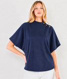 THML Sarai Suede Top With Gold Detailings Top
