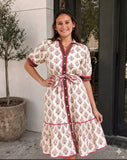 THML Jodie Floral Collared Long Dress