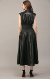 Diana Smocked Waist Faux Leather FATE Dress