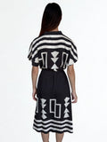 Miriam Short Sleeve Print Button Up THML Dress