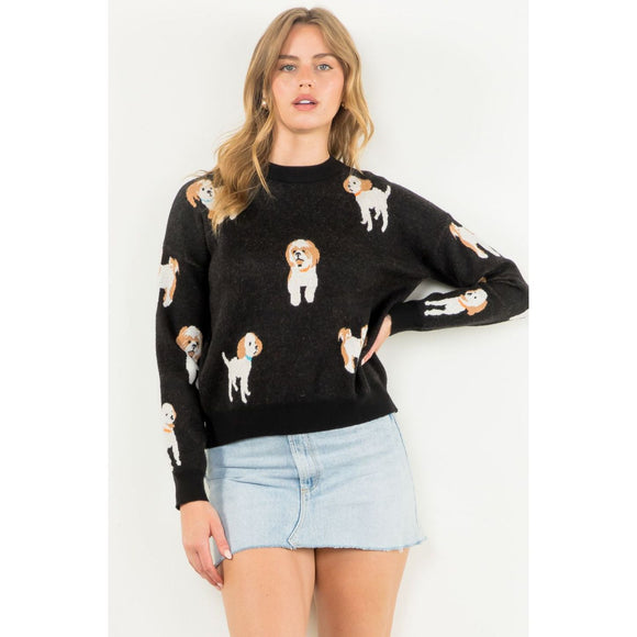 Trista Black Dog THML Sweater