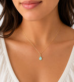 Grace Chalcedony Drop Bezel Pendant
