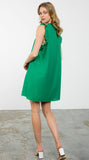 Emmie Sleeveless Green Embroidered THML Dress