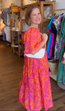 Loretta Puff Sleeve Tiered Print THML Dress