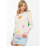 Chelsea Smiley Face Star THML Sweater