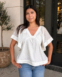 Matilda Eyelet Lace Blouse FATE Top