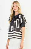 Annie Short Sleeve Print THML Top
