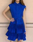 Alicia Blue Current Air Mini Dress