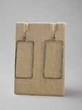 Bella Hammered Silver Rectangle Earrings