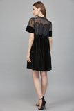 Elowyn Lace Detail Velvet FATE Dress
