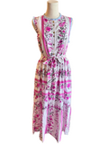 THML Joni Sleeveless Floral Pattern Midi Dress