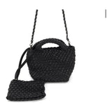 Emaline Black Mini Tote BC Bag with Braided Strap