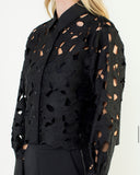 Berkley Eyelet Detailed Long Sleeve THML Top