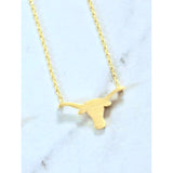 Karen Matte Gold Longhorn Necklace
