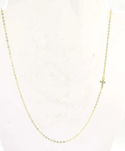 Amelia Danity Side Cross Necklace