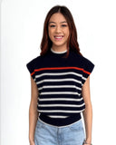 Daphine Sleeveless Striped Knit THML Top