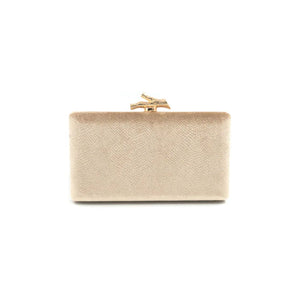 Jules Gold Velvet Clutch by BC Bags