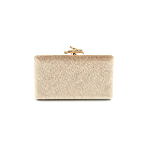 Jules Gold Velvet Clutch by BC Bags