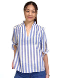 THML Nory Stripe Top with Sleeve Tie