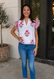 THML Briana Flutter Sleeve Top